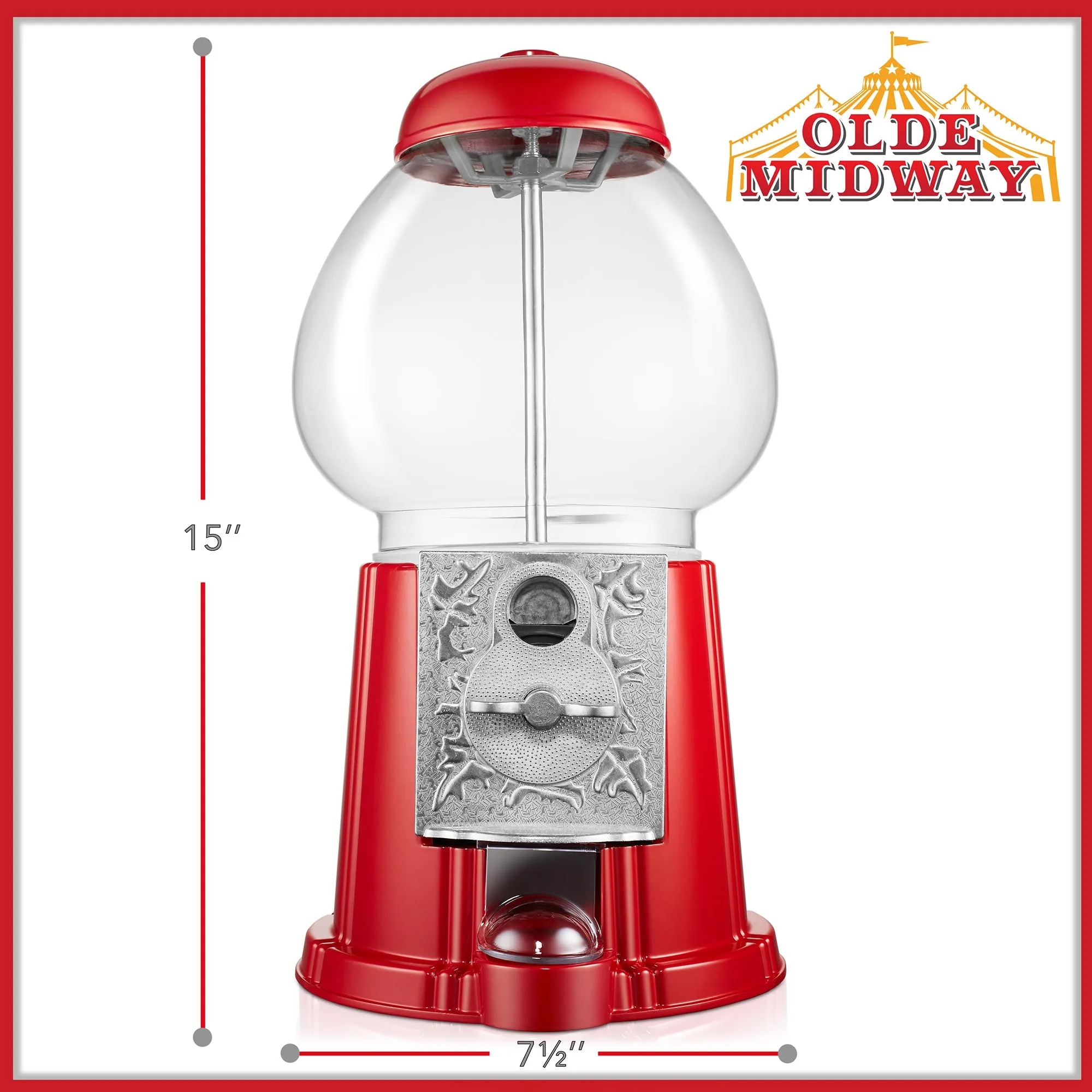 15" Gumball Machine - Red