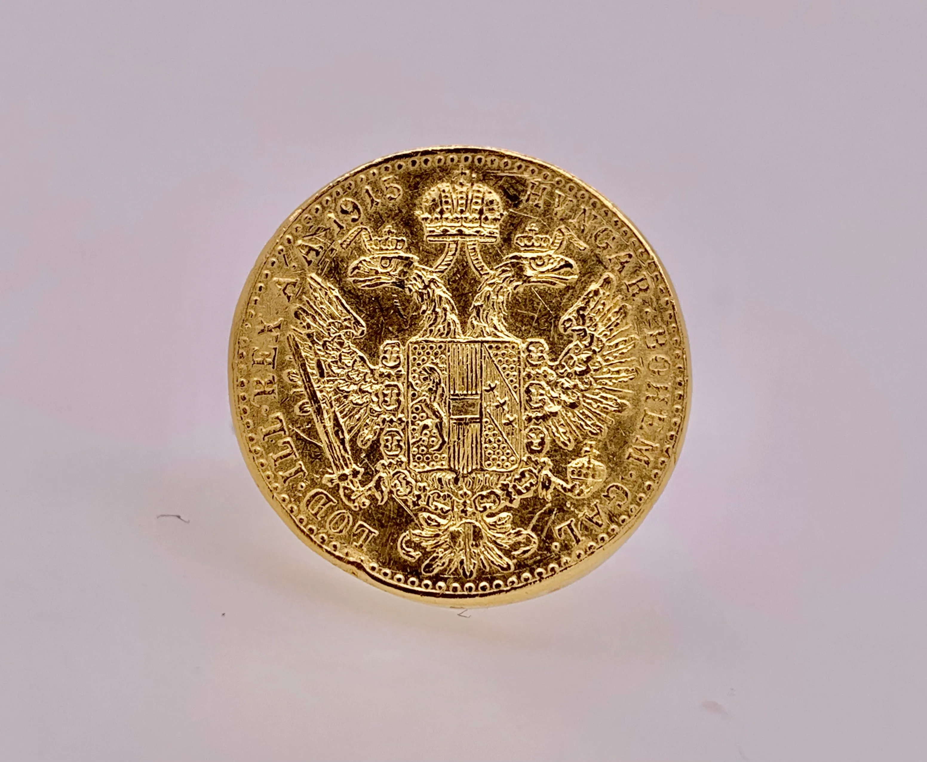 1915 Gold Ducat Coin Ring