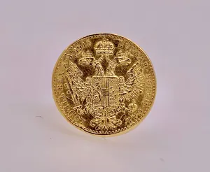 1915 Gold Ducat Coin Ring