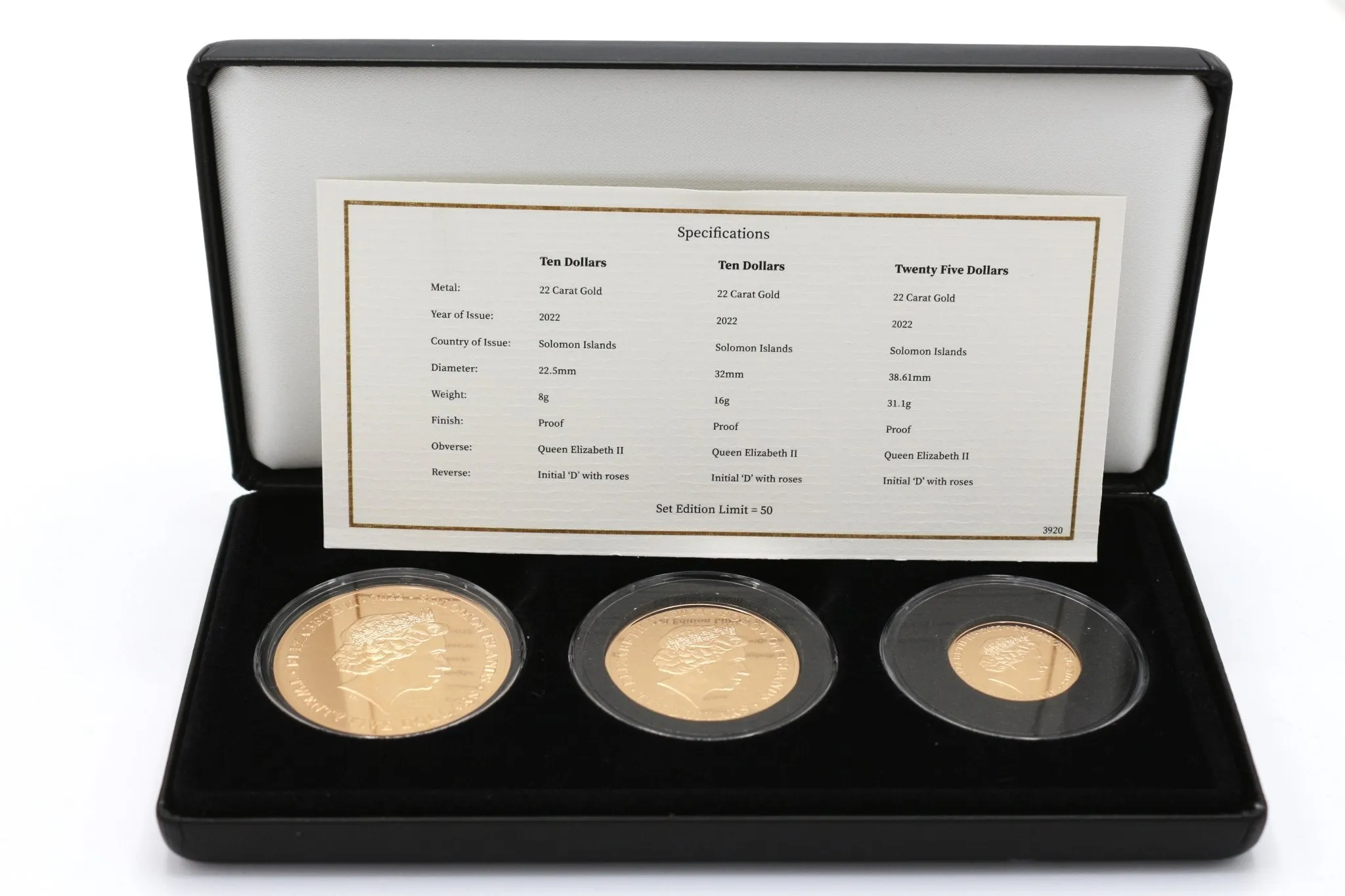 25th Anniversary Princess Diana – GOLD PROOF 3 Coin Collection