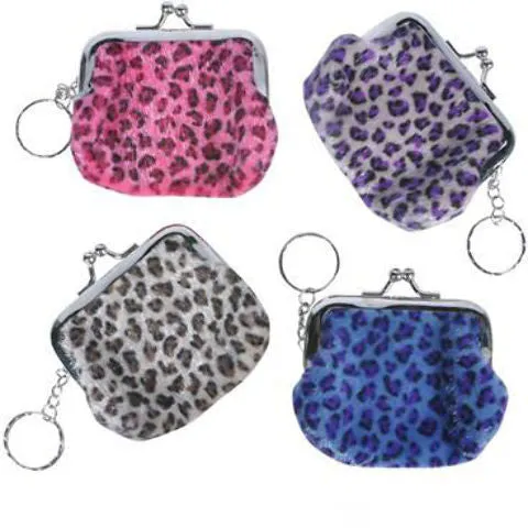 3" safari print coin purse key chain Case of 576