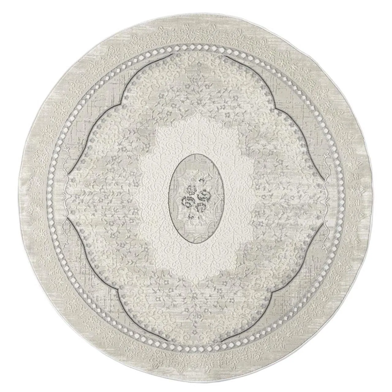 Abdera Mahi Design Grey Rug-4002