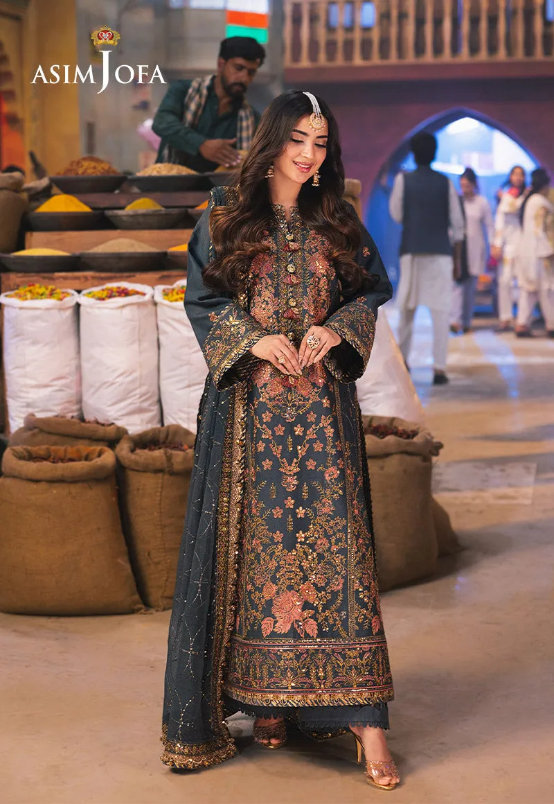 Asim Jofa Chamkeeli Festive Formals – AJKK-09 Embroidered Twisted Silk