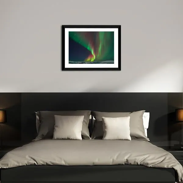 Aurora Borealis & Meteors Canvas Wall Art