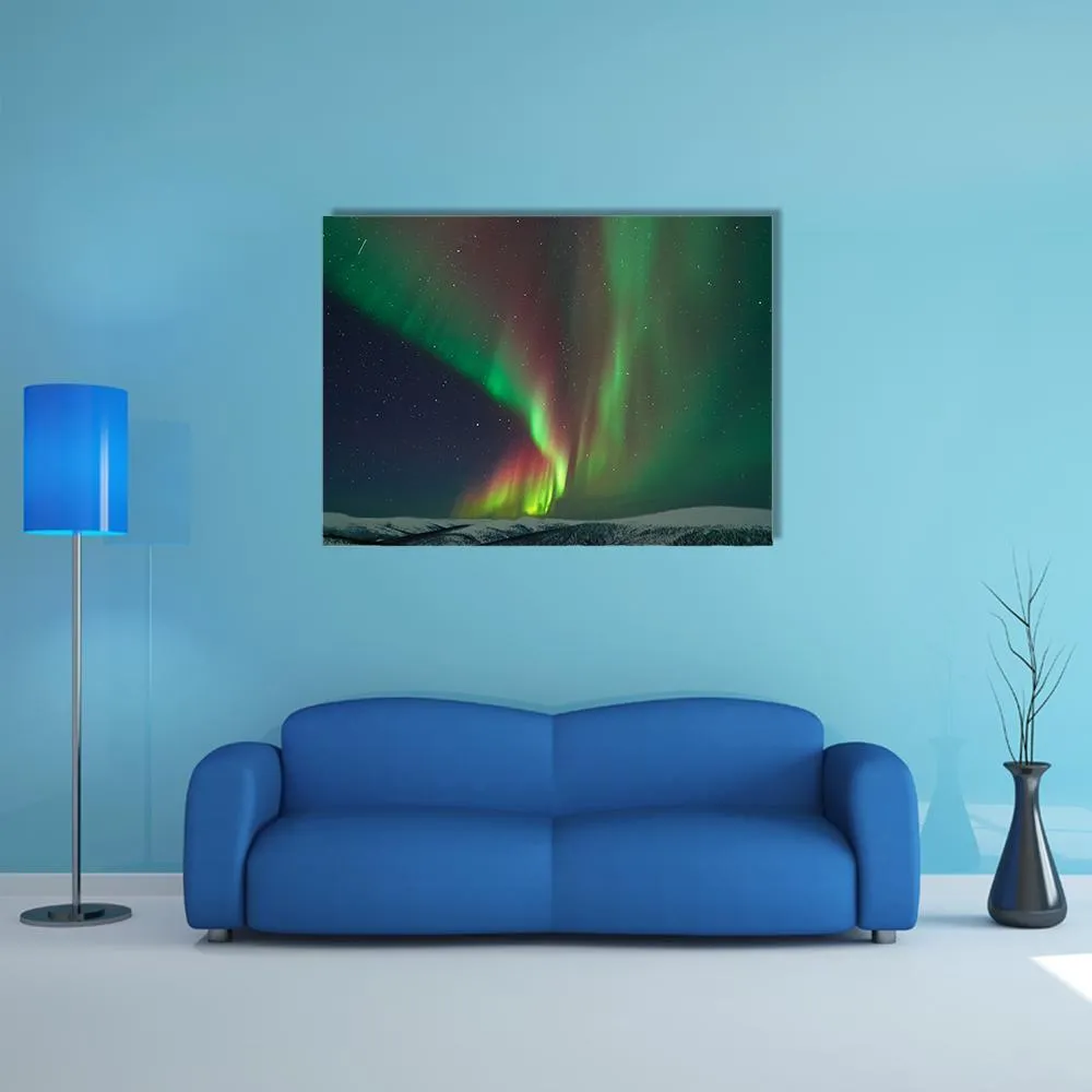 Aurora Borealis & Meteors Canvas Wall Art