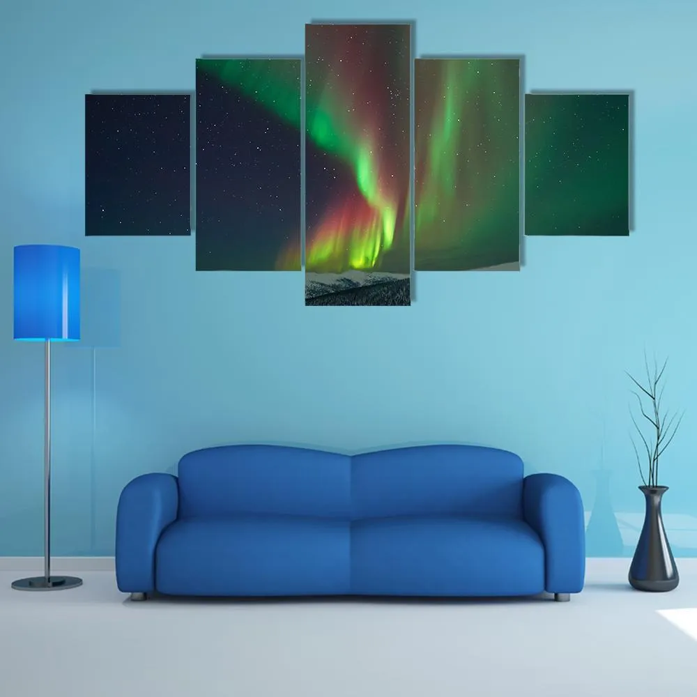 Aurora Borealis & Meteors Canvas Wall Art