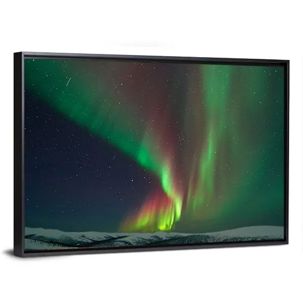 Aurora Borealis & Meteors Canvas Wall Art