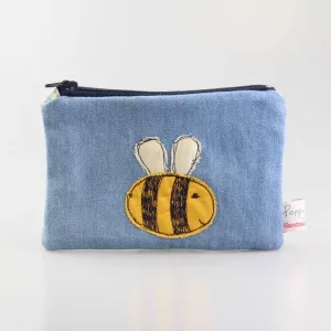 Bee Embroidered Coin Purse