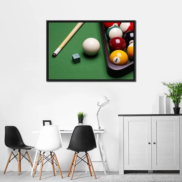 Billiard Equipment Canvas Wall Art