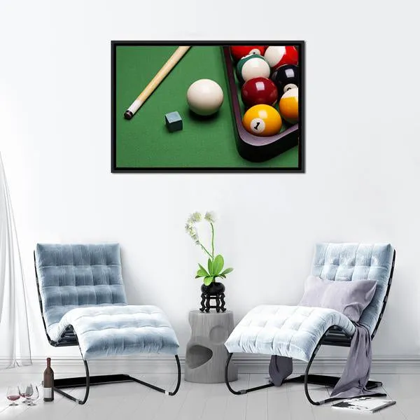 Billiard Equipment Canvas Wall Art