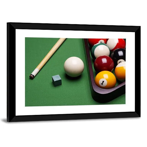 Billiard Equipment Canvas Wall Art