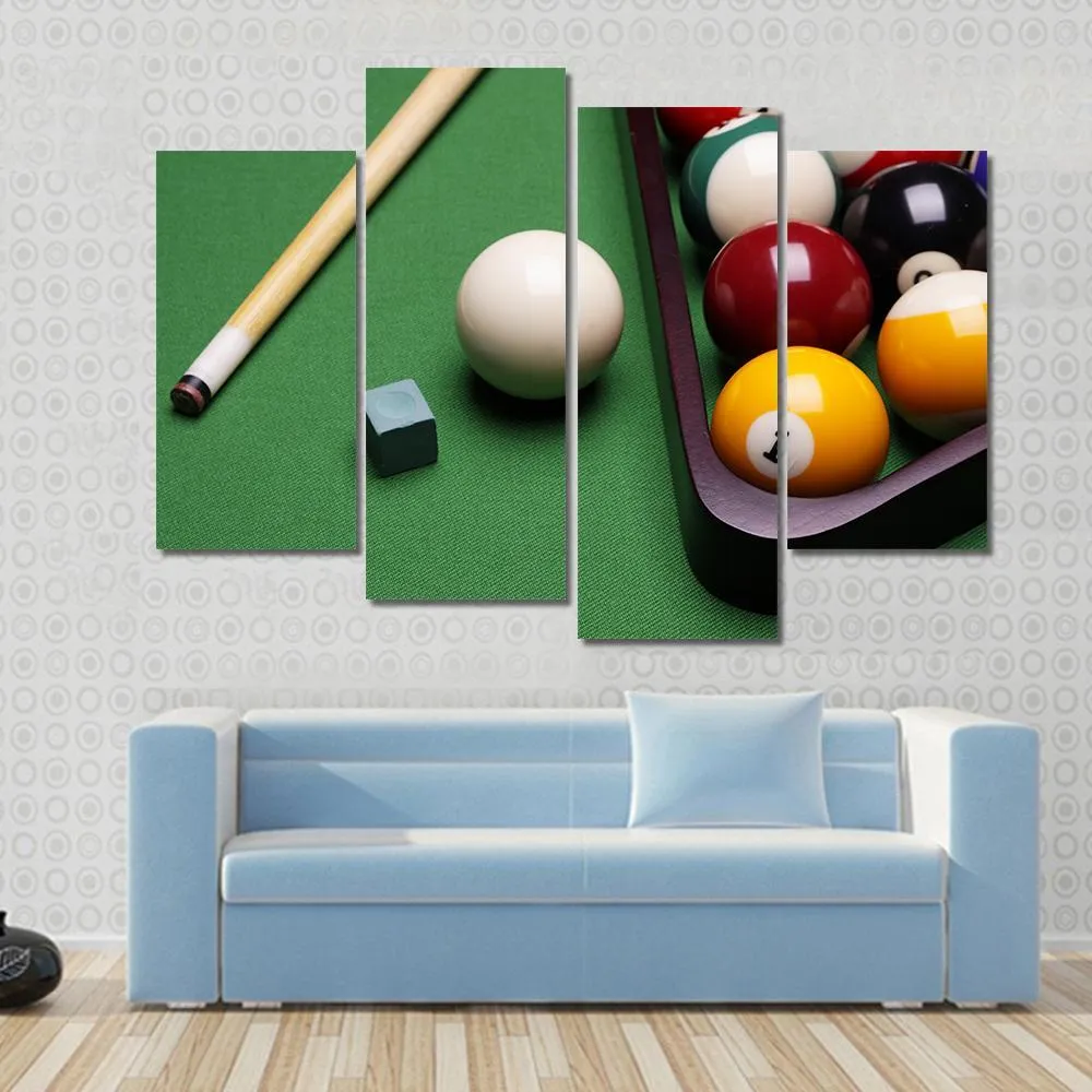 Billiard Equipment Canvas Wall Art