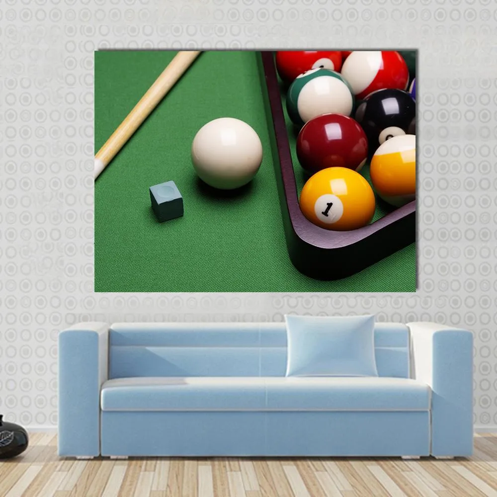 Billiard Equipment Canvas Wall Art