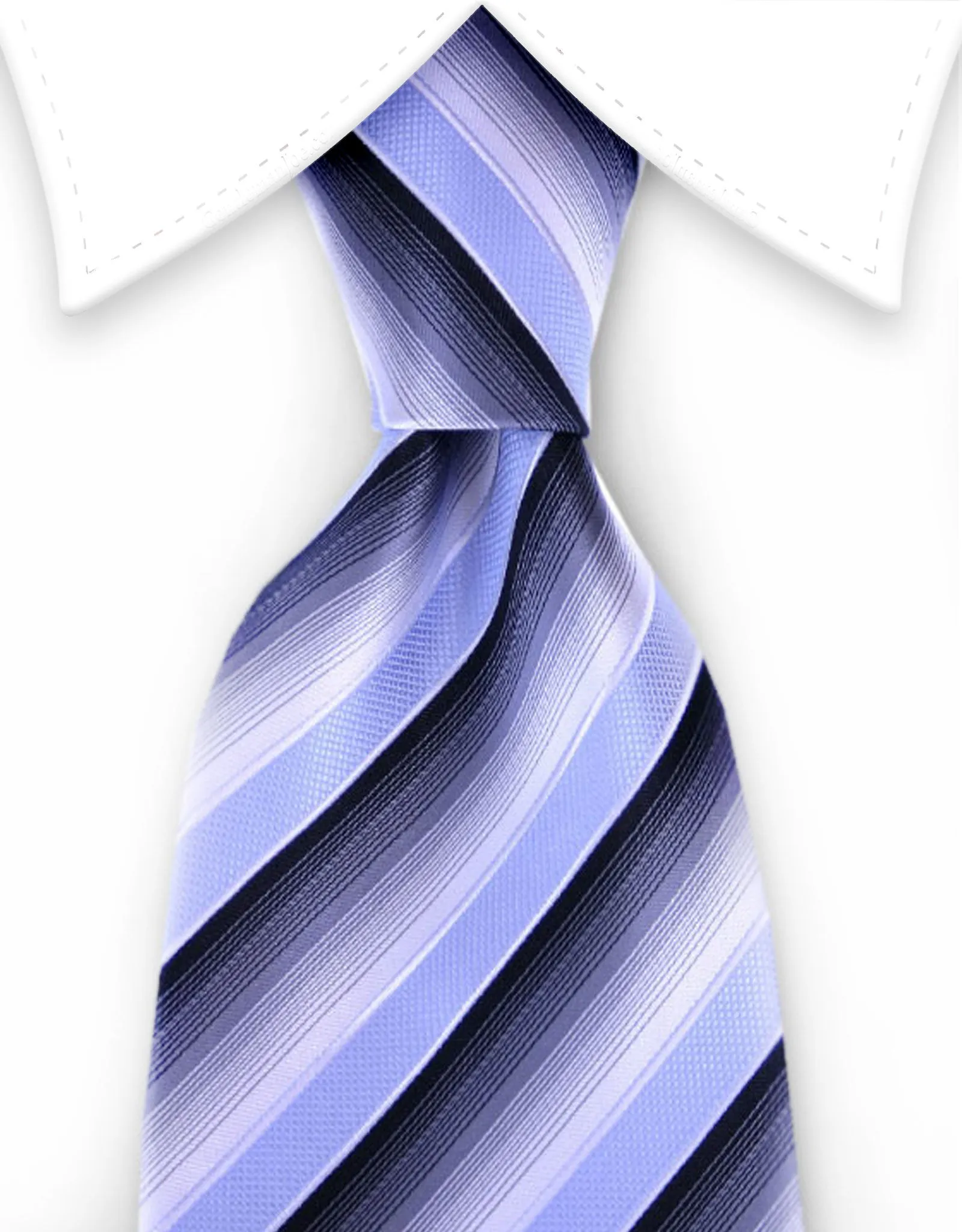 Blue, Black & Gray Striped Tie