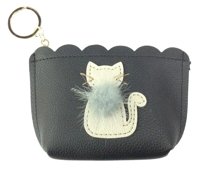 Cat Coin Purses with Fluffy Tummies