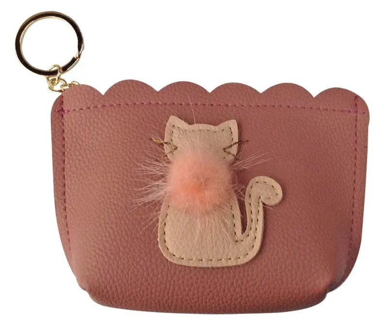 Cat Coin Purses with Fluffy Tummies