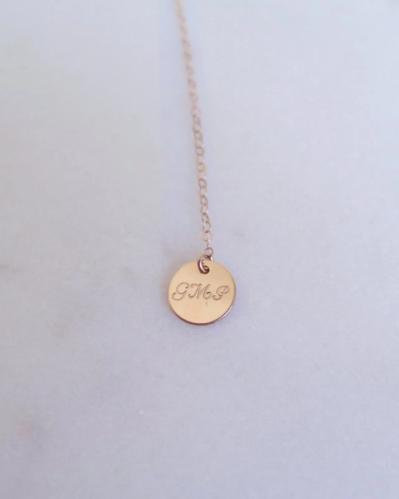 Coin Drop Necklace  - 14k Yellow Gold Fill