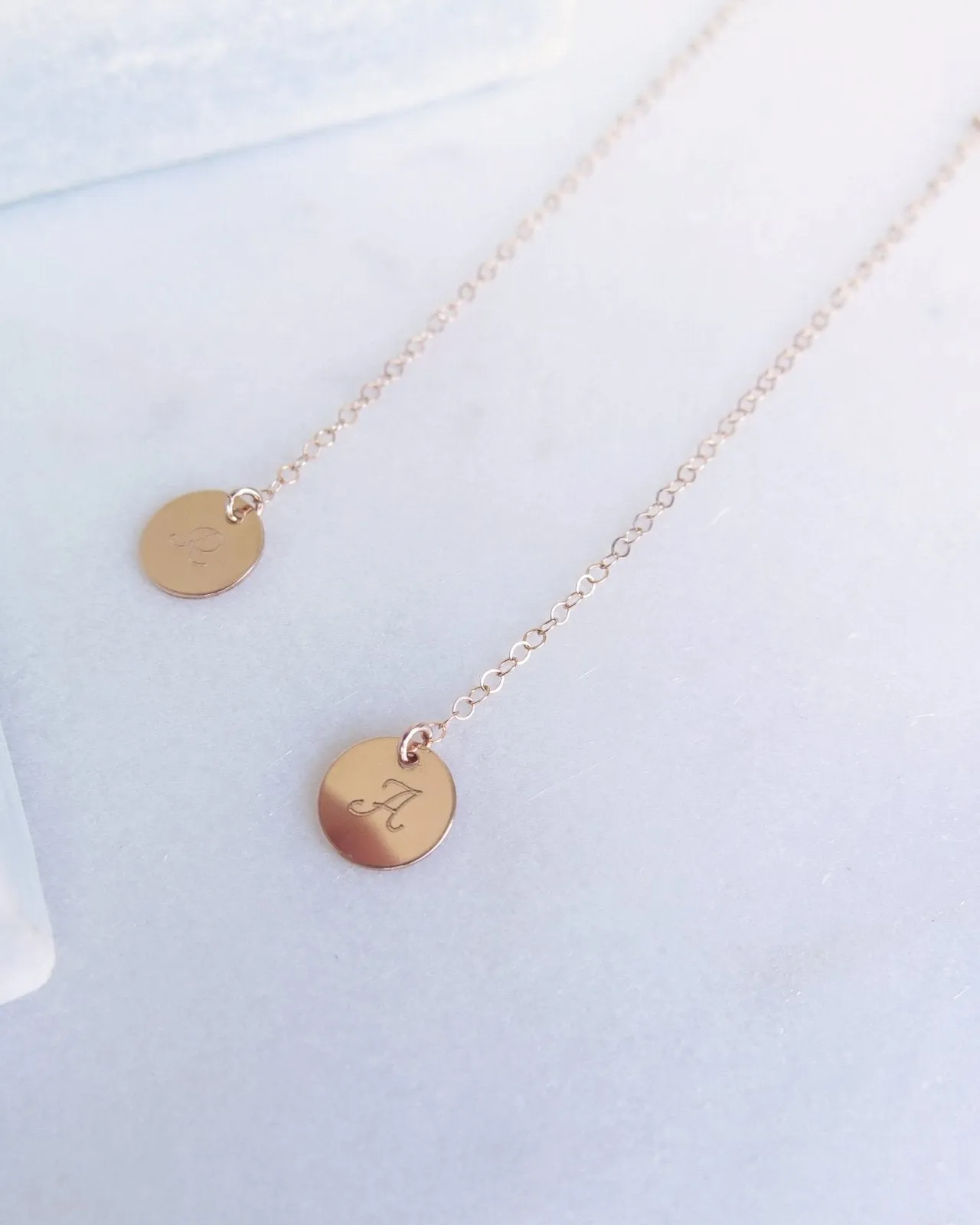 Coin Drop Necklace  - 14k Yellow Gold Fill