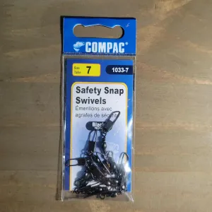 COMPAC Safety Snap Swivels Black Size #7 10/pk