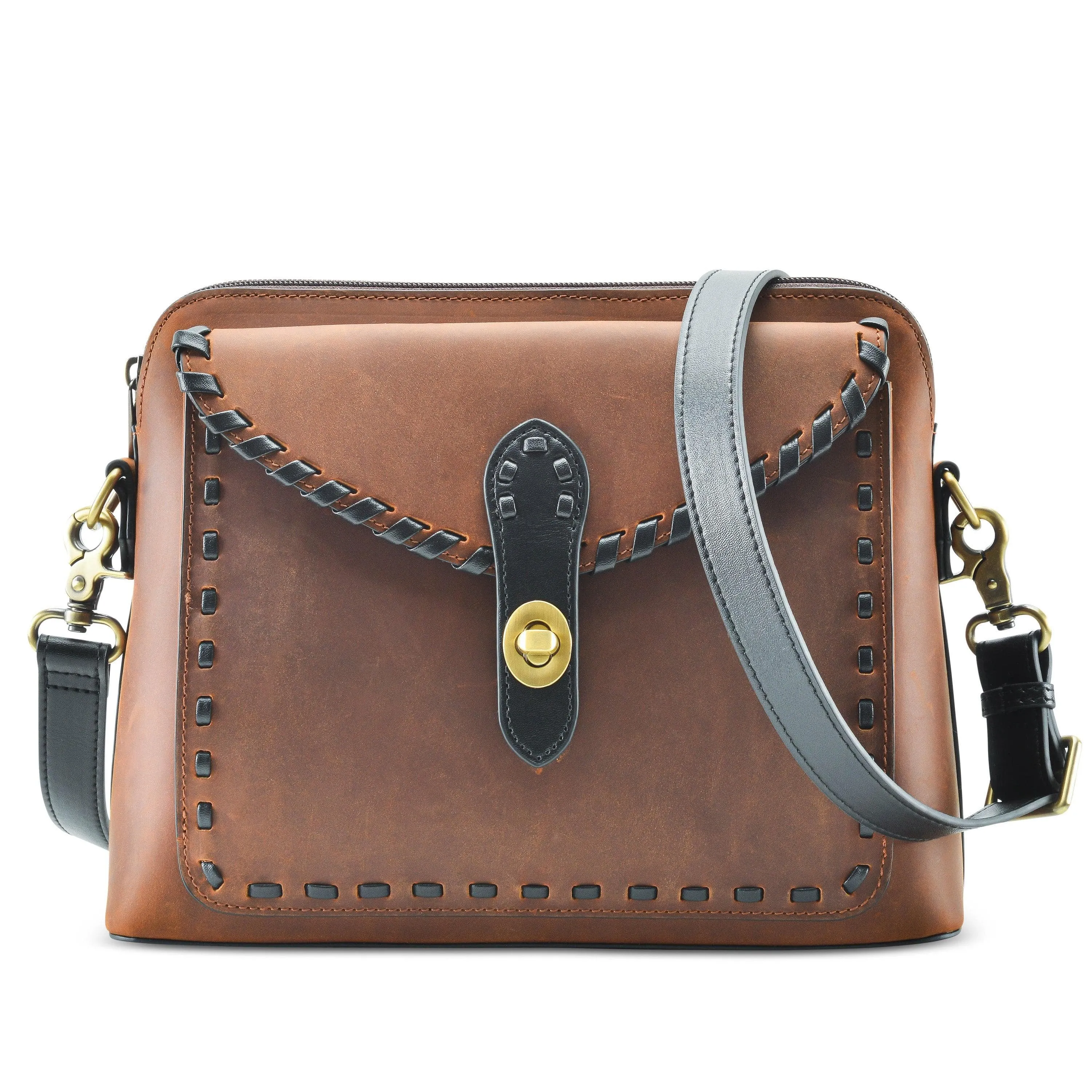 Concealed Carry Evelyn Leather Crossbody