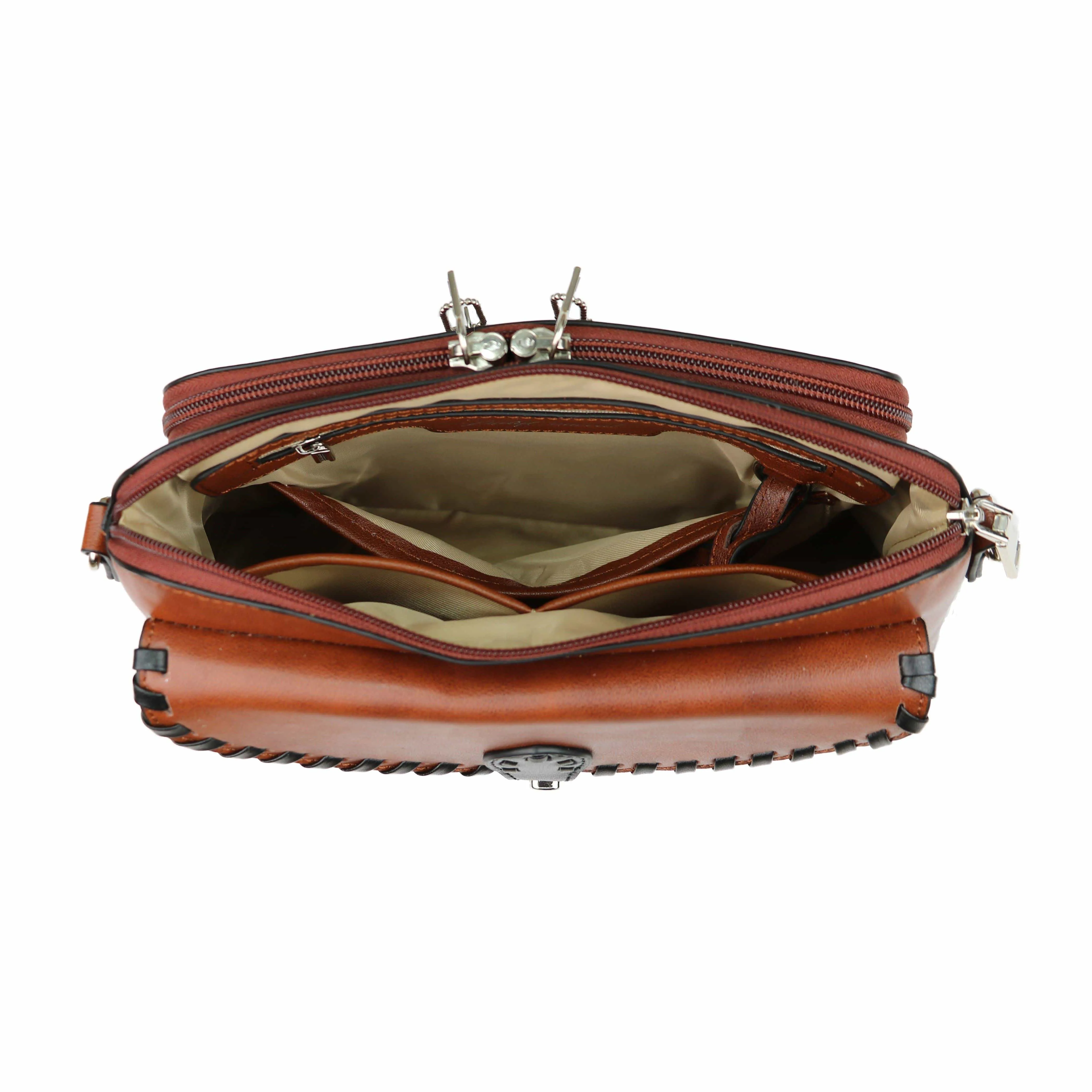 Concealed Carry Evelyn Leather Crossbody