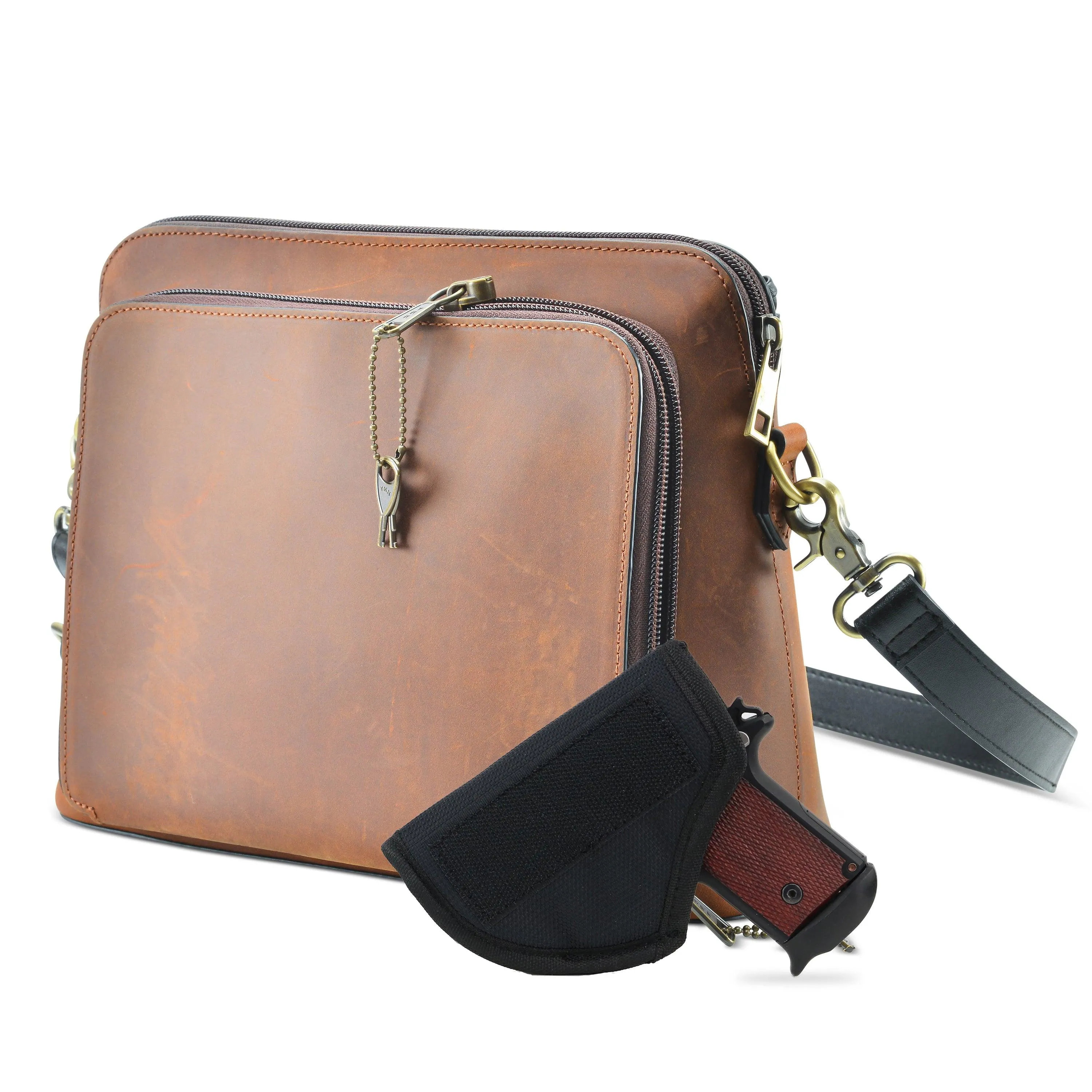 Concealed Carry Evelyn Leather Crossbody