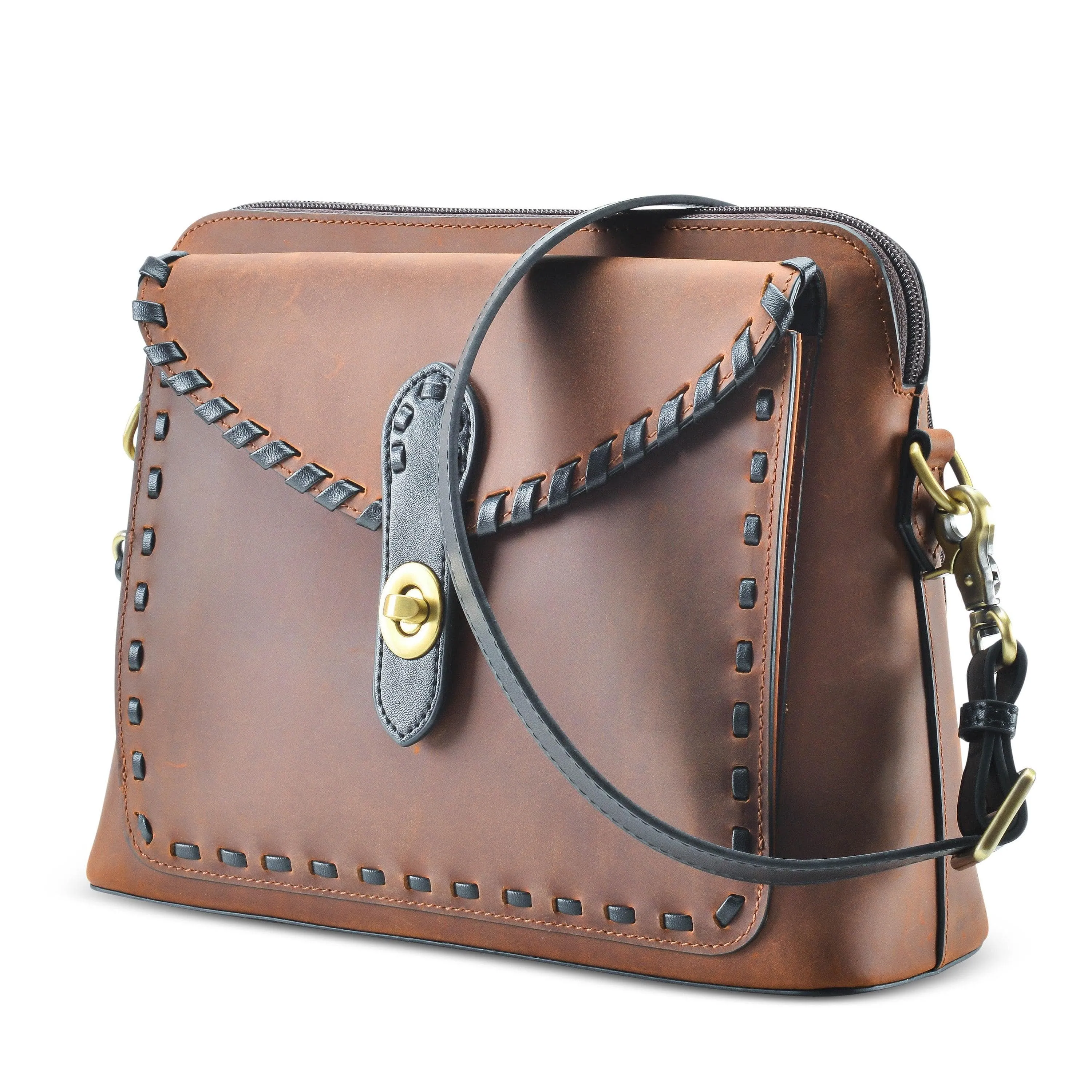 Concealed Carry Evelyn Leather Crossbody