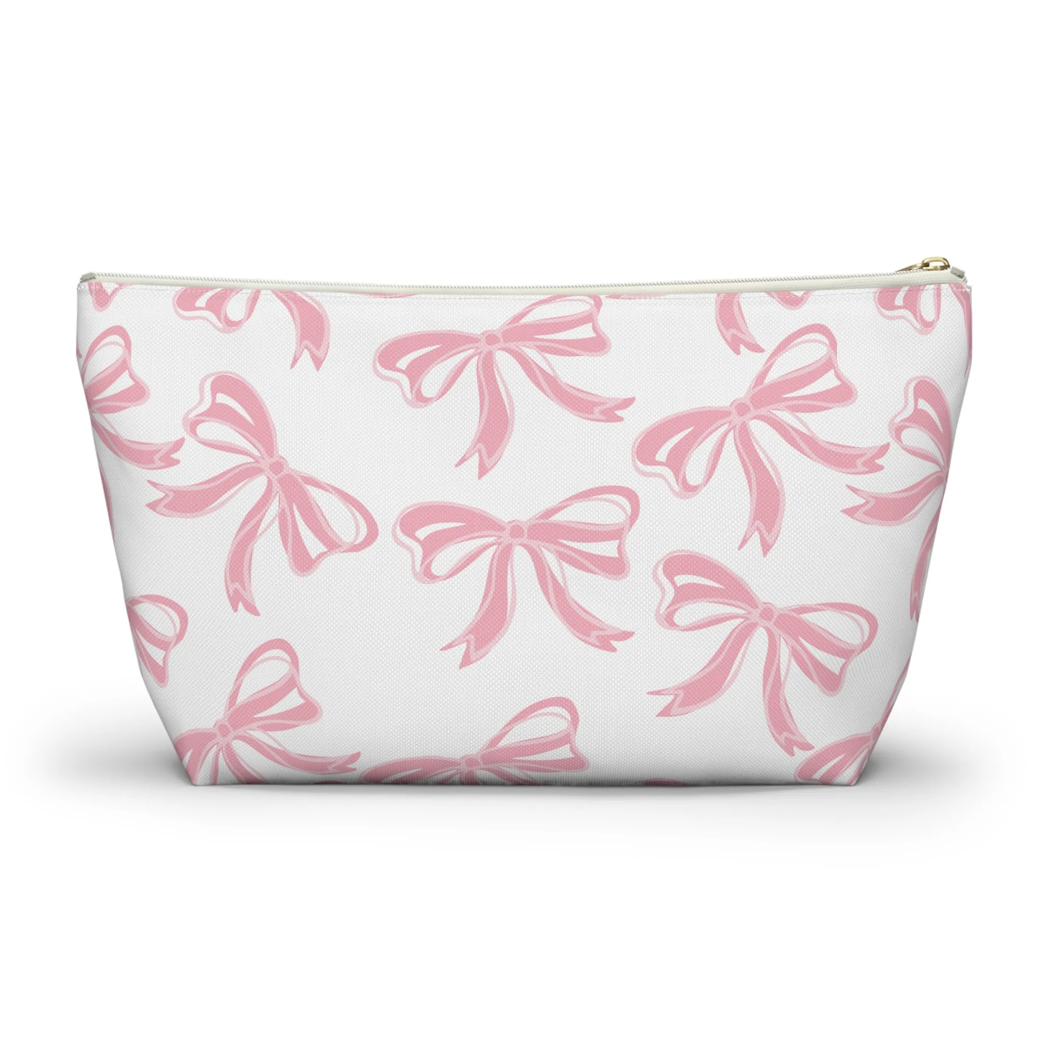 Coquette Pink Bow Monogram Makeup Bag, Coquette Makeup Bag, Coquette Accessories, Pink Accessories, Pink Coquette Makeup Bag