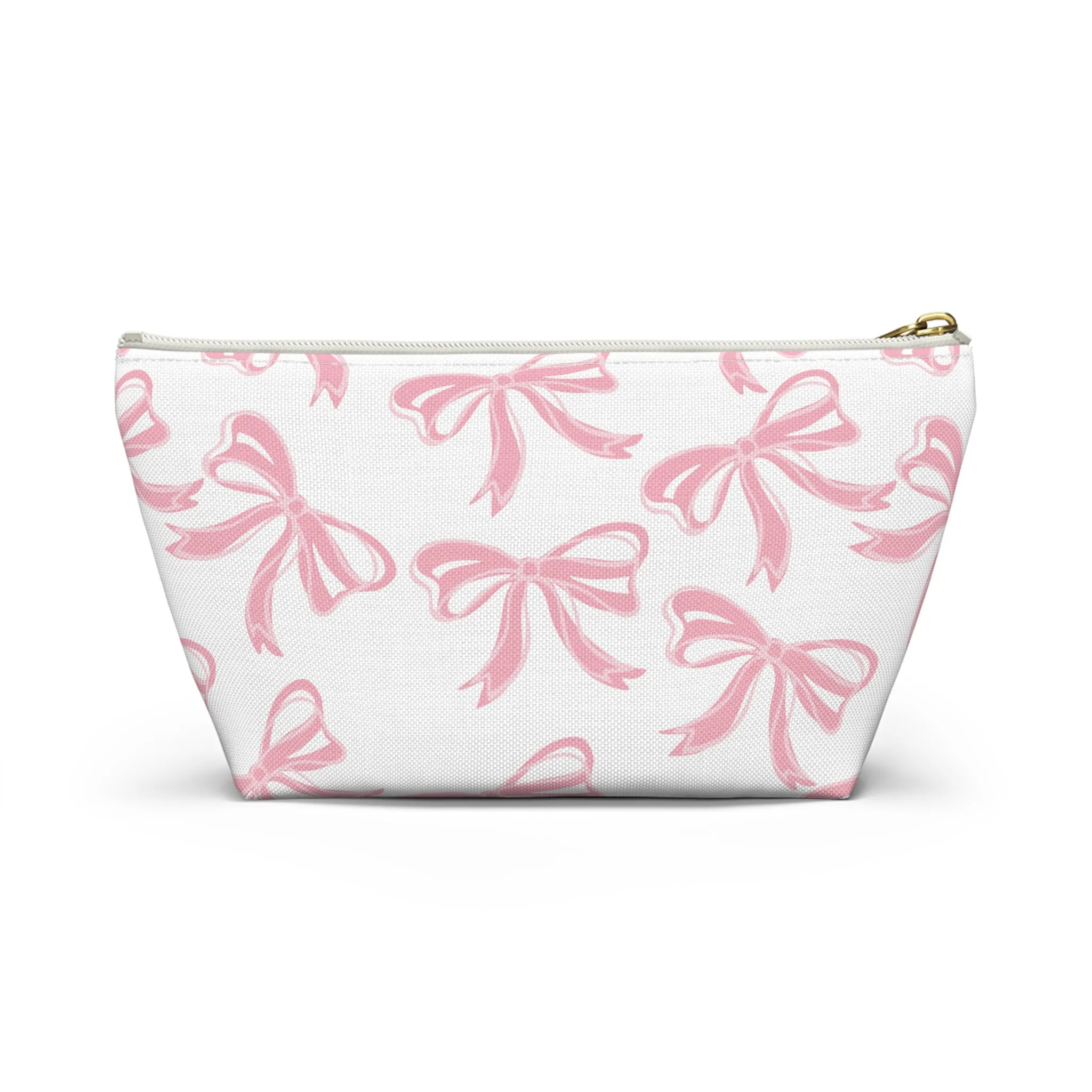 Coquette Pink Bow Monogram Makeup Bag, Coquette Makeup Bag, Coquette Accessories, Pink Accessories, Pink Coquette Makeup Bag