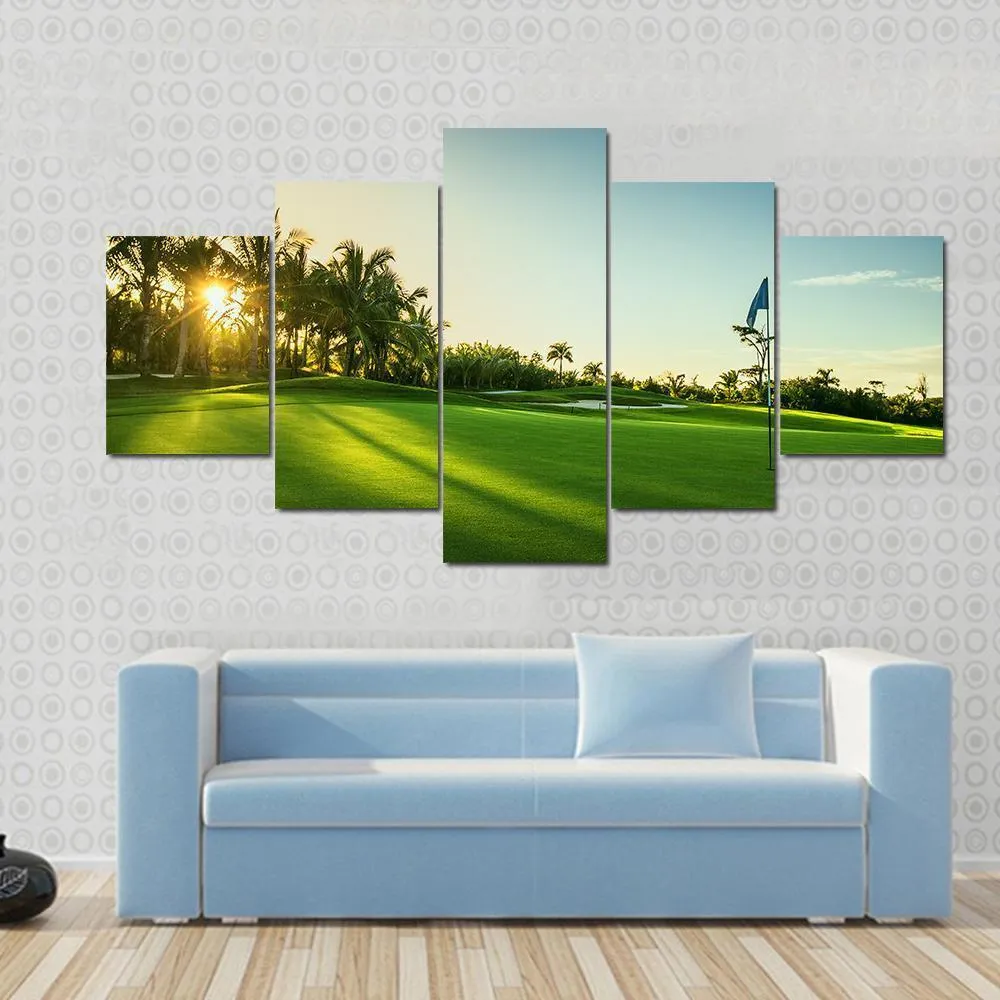 Countryside Golf Course Canvas Wall Art