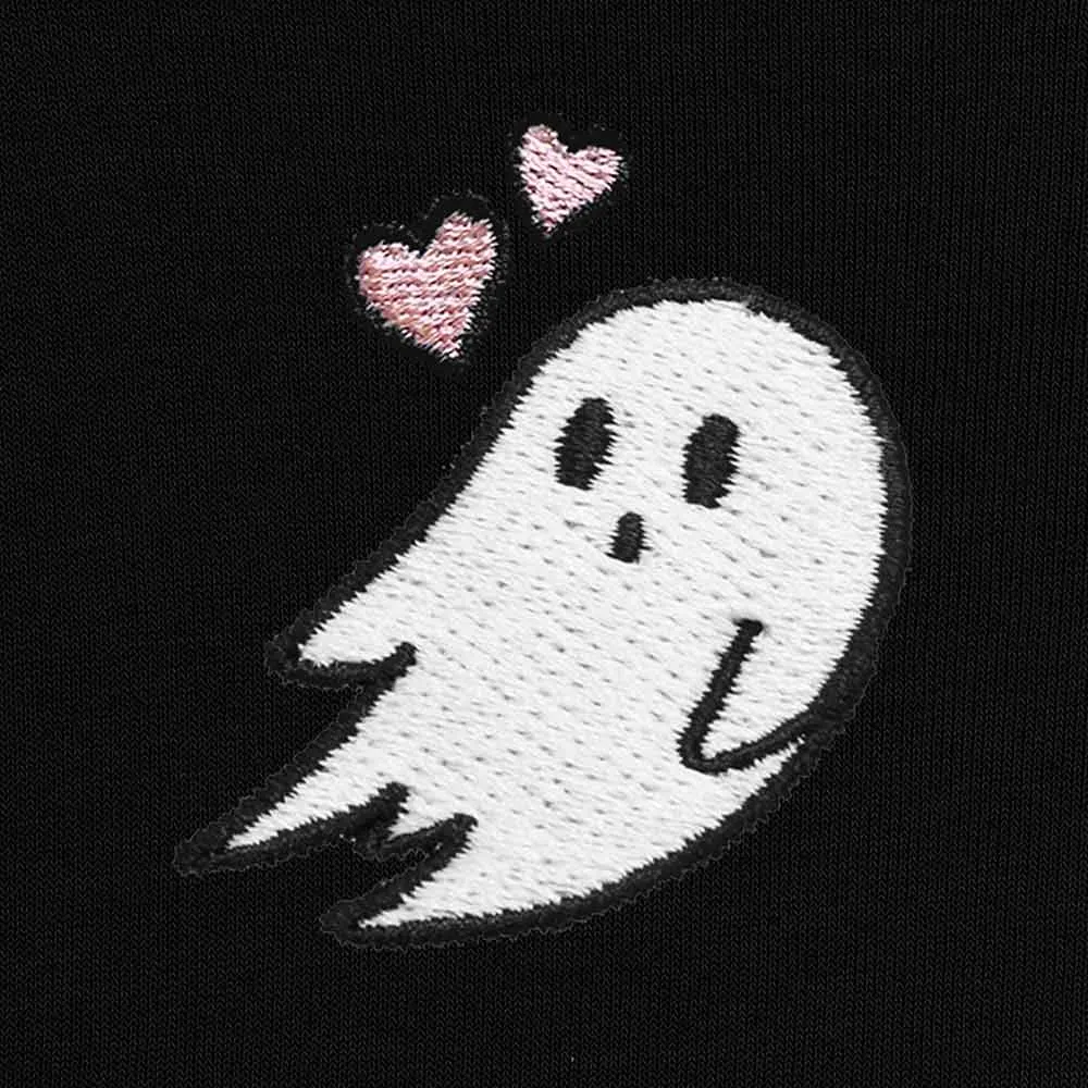 Dalix Heartly Ghost Cropped Hoodie