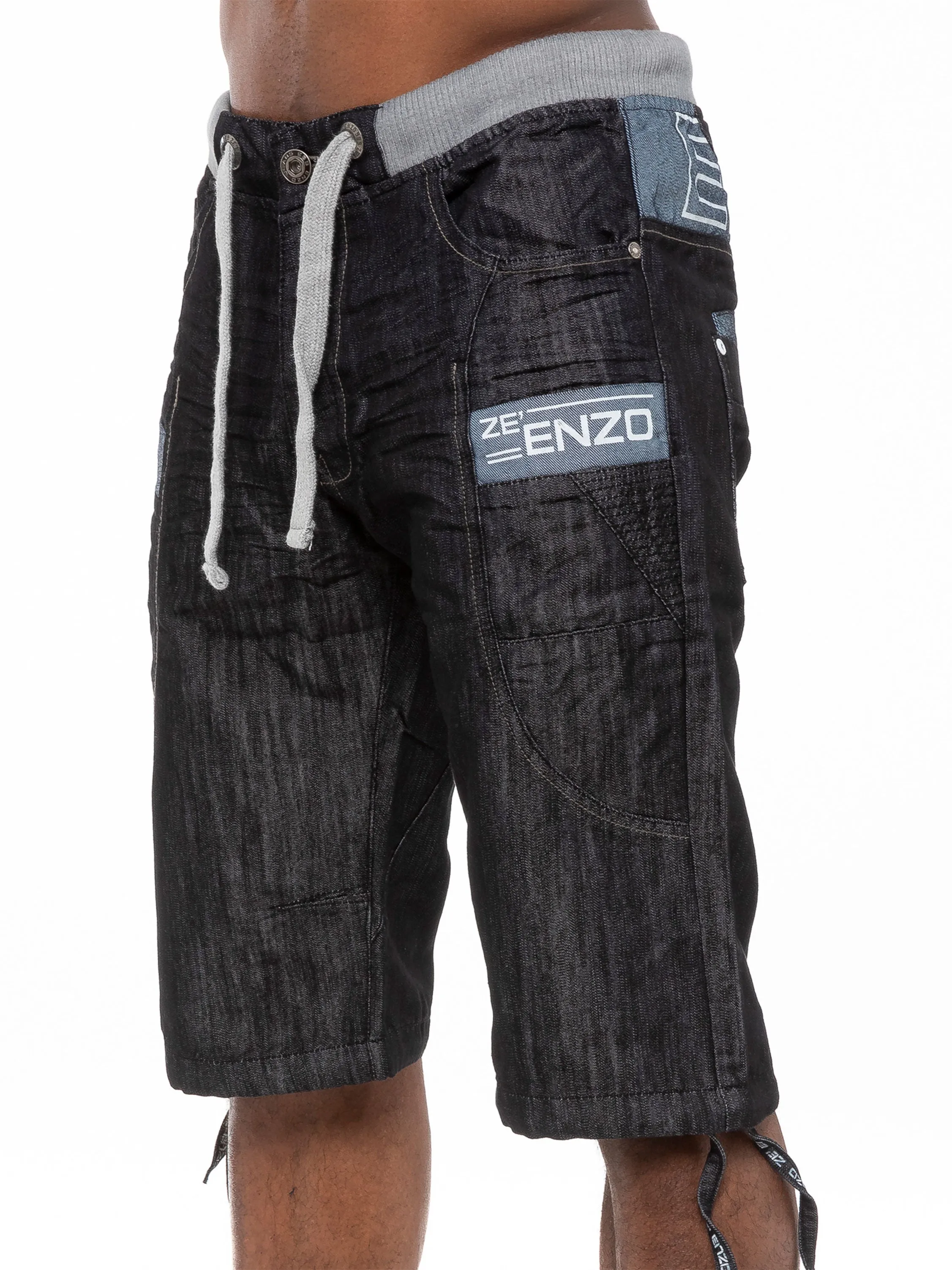 Denim Combat Shorts | Enzo Designer Menswear