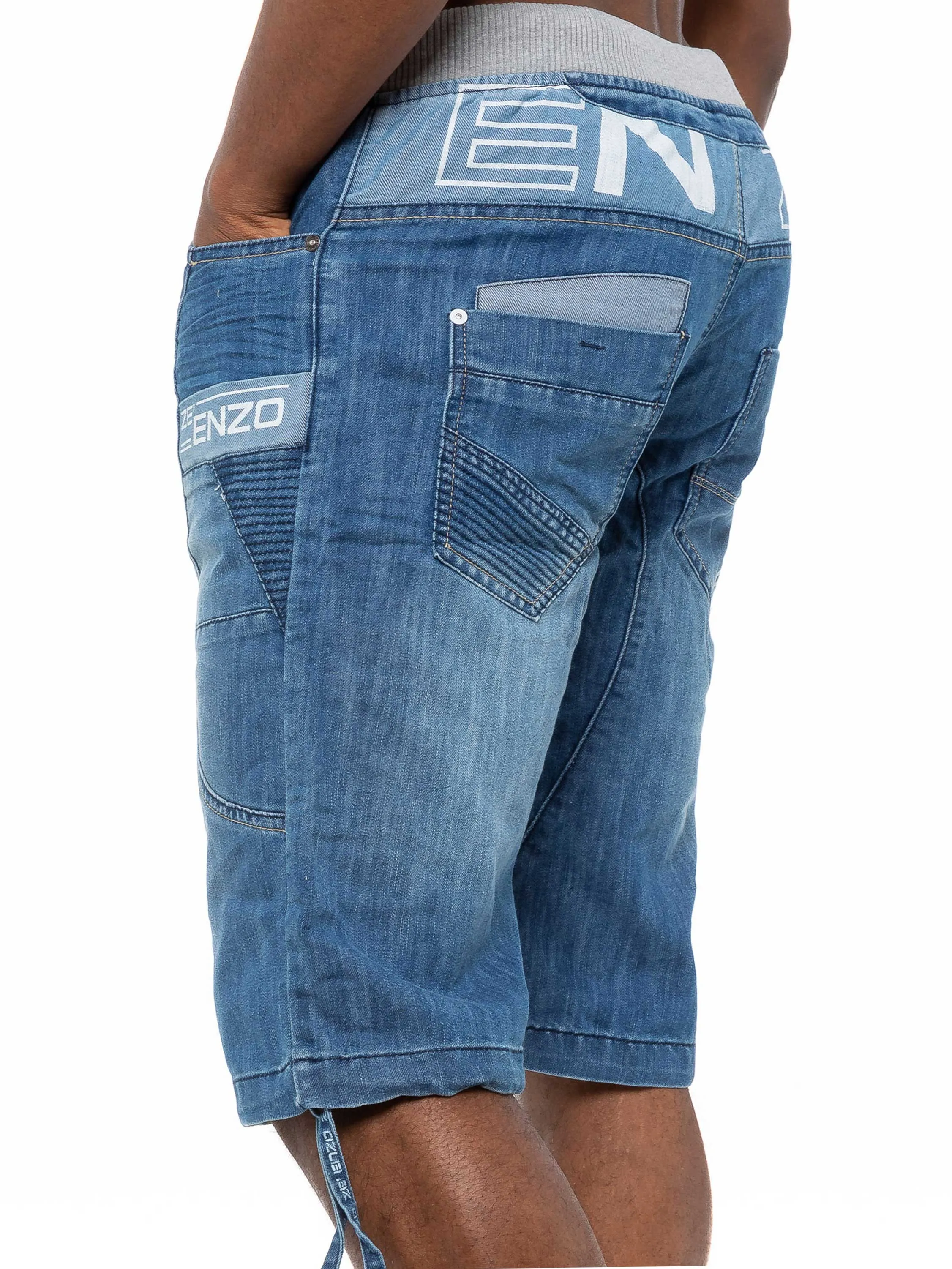 Denim Combat Shorts | Enzo Designer Menswear