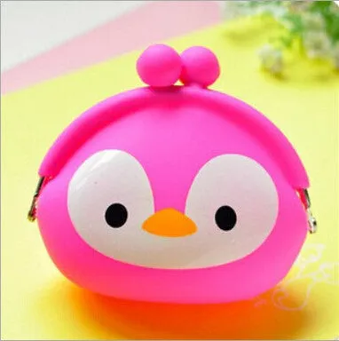 DUDINI Animals Girls Silicone Small Mini Coin Purse Change Wallet Purse Women Key Wallet Coin Bag Children Kids Gifts