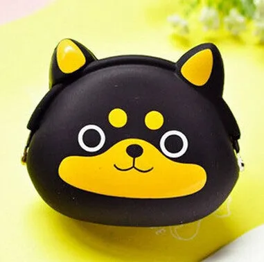 DUDINI Animals Girls Silicone Small Mini Coin Purse Change Wallet Purse Women Key Wallet Coin Bag Children Kids Gifts