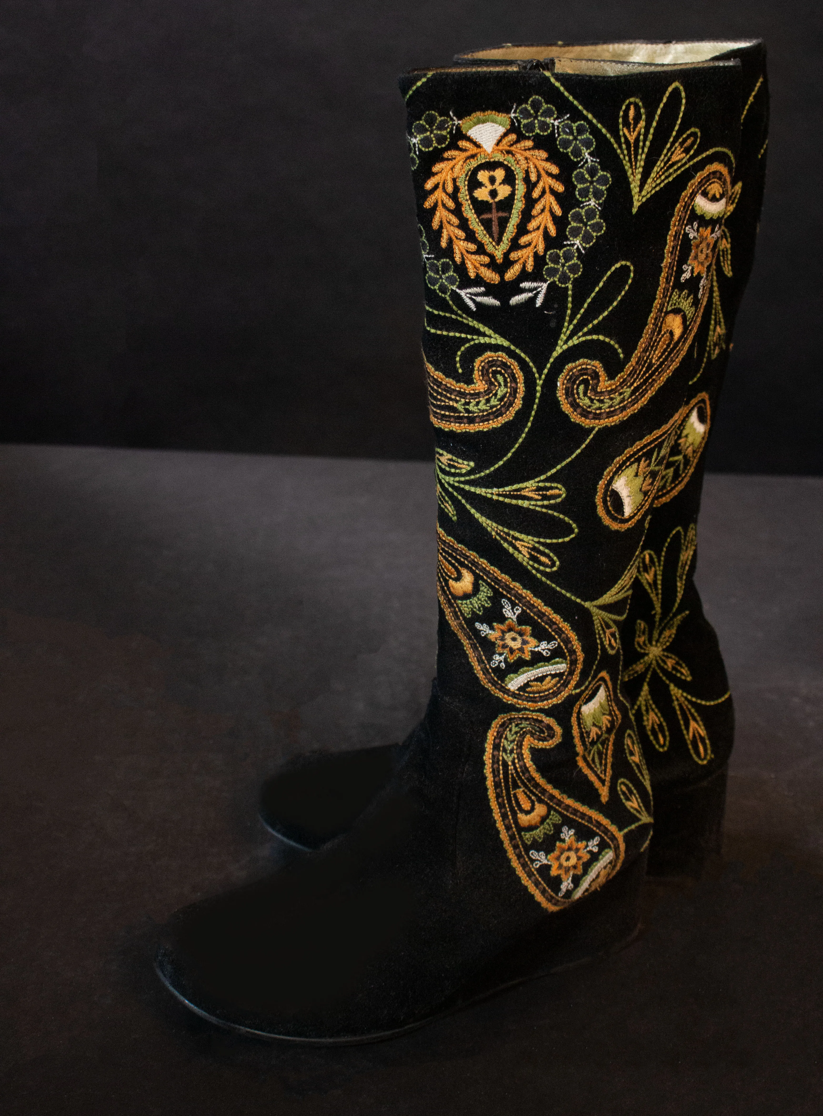 Embroidered Paisley Boots for Kids