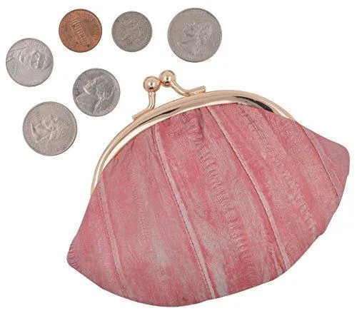 EW10-SMALL/NEW WOMEN'S WATERPROOF EEL SKIN SMALL COIN CHANGE PURSE WALLET