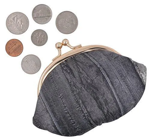 EW10-SMALL/NEW WOMEN'S WATERPROOF EEL SKIN SMALL COIN CHANGE PURSE WALLET