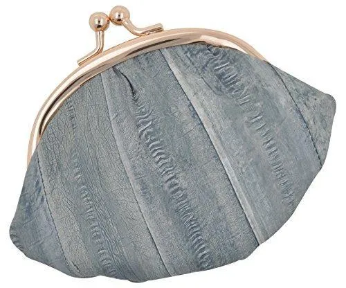 EW10-SMALL/NEW WOMEN'S WATERPROOF EEL SKIN SMALL COIN CHANGE PURSE WALLET