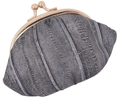 EW10-SMALL/NEW WOMEN'S WATERPROOF EEL SKIN SMALL COIN CHANGE PURSE WALLET