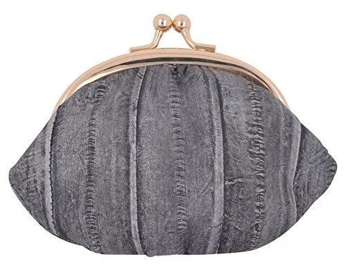 EW10-SMALL/NEW WOMEN'S WATERPROOF EEL SKIN SMALL COIN CHANGE PURSE WALLET