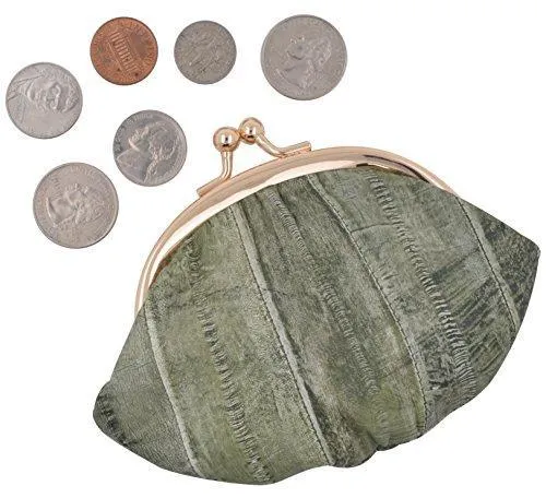 EW10-SMALL/NEW WOMEN'S WATERPROOF EEL SKIN SMALL COIN CHANGE PURSE WALLET