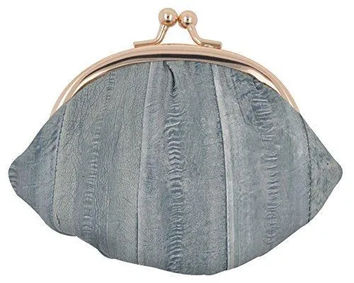 EW10-SMALL/NEW WOMEN'S WATERPROOF EEL SKIN SMALL COIN CHANGE PURSE WALLET