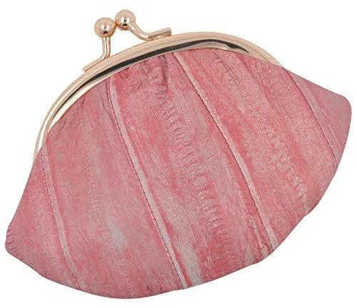 EW10-SMALL/NEW WOMEN'S WATERPROOF EEL SKIN SMALL COIN CHANGE PURSE WALLET