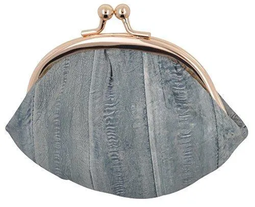 EW10-SMALL/NEW WOMEN'S WATERPROOF EEL SKIN SMALL COIN CHANGE PURSE WALLET