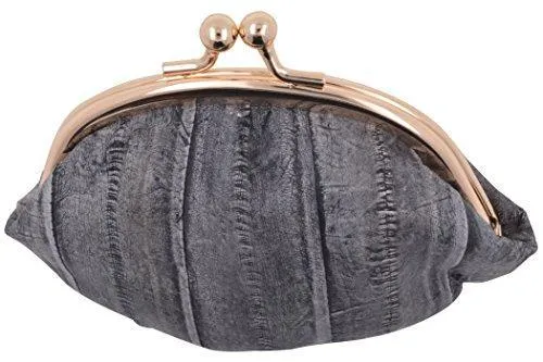 EW10-SMALL/NEW WOMEN'S WATERPROOF EEL SKIN SMALL COIN CHANGE PURSE WALLET