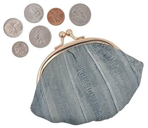 EW10-SMALL/NEW WOMEN'S WATERPROOF EEL SKIN SMALL COIN CHANGE PURSE WALLET