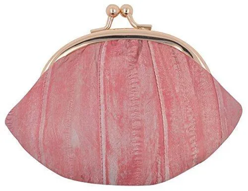 EW10-SMALL/NEW WOMEN'S WATERPROOF EEL SKIN SMALL COIN CHANGE PURSE WALLET