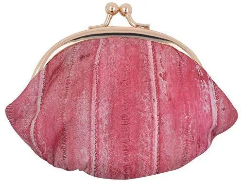 EW10-SMALL/NEW WOMEN'S WATERPROOF EEL SKIN SMALL COIN CHANGE PURSE WALLET