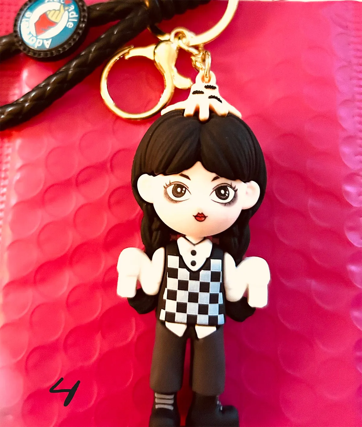 Fancydresswale Wednesday Addams Merchandise Keychain -Gift for Girls,Daughter, Teen- Wednesday 5th Generation